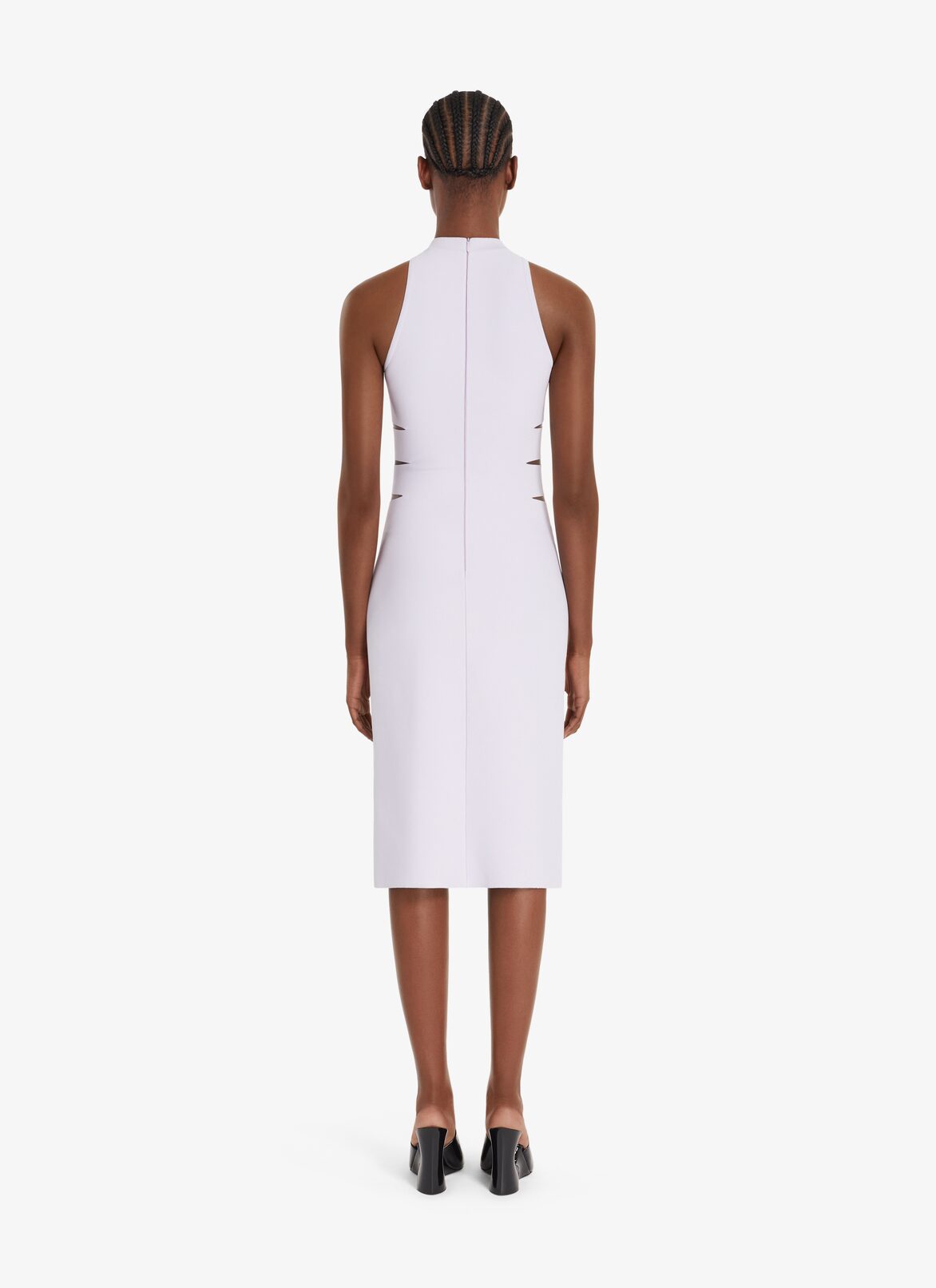 Sleeveless knit tube dress ALAÏA PARME SLEEVELESS KNIT TUBE DRESS
